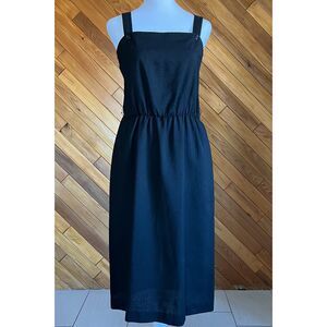 Vintage 80s does 50s Black Sleeveless Dress